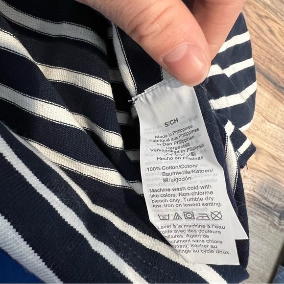 J.crew Funnelneck pullover sweatshirt in striped Mariner - Picture 8 of 11